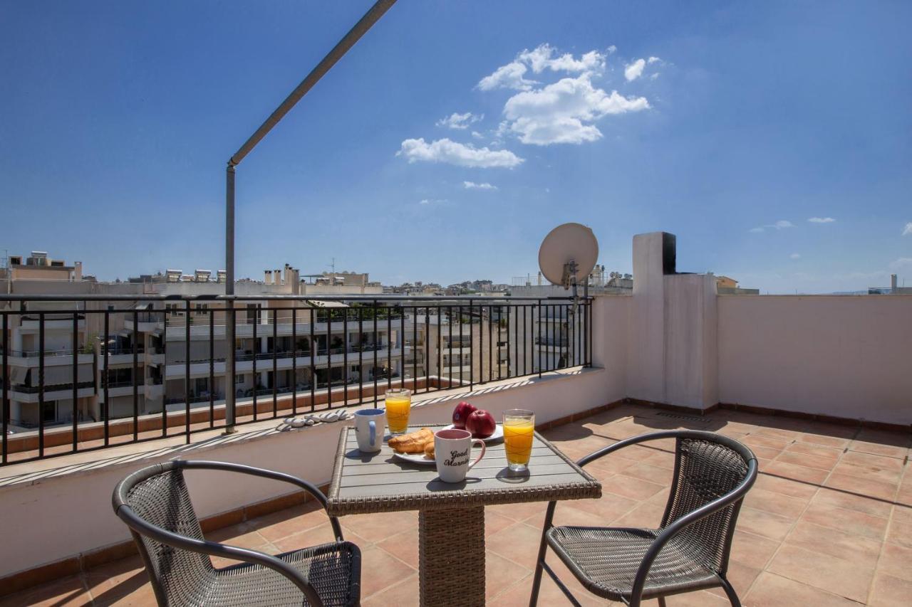 Rooftop Apartment With Great Veranda Athén Kültér fotó